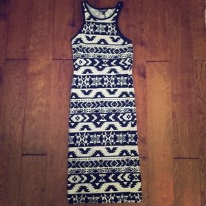 Express Tribal Bodycon Dress - B&W